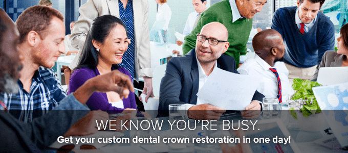Fix a broken crown or tooth fast and in one visit with your Town Center dental office 425 883 1253