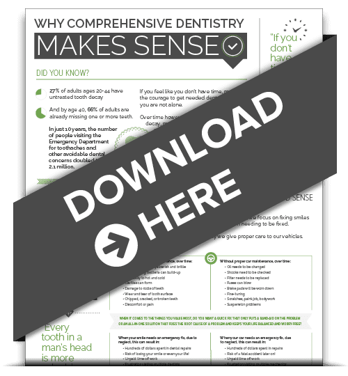 Infographic on the benefits of a comprehensive dentistry office
